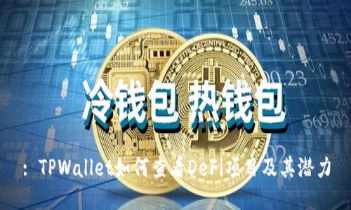 : TPWallet如何查看DeFi项目及其潜力